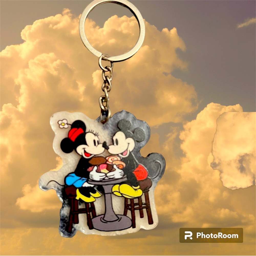 Mickey and Minnie key chain